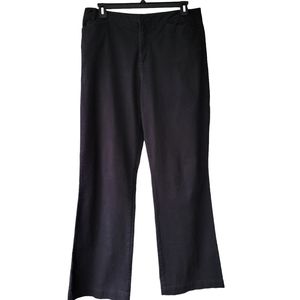 Chinos brushed black cotton pants classic fit high waist straight leg sz 14 X 32